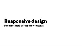 Responsive design